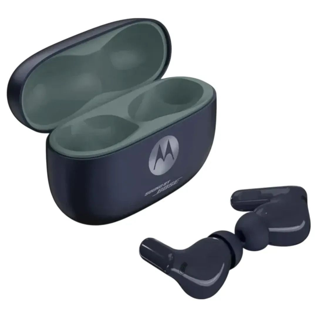 Motorola Moto Buds 2 Plus bezvadu ausīs ievietojamas austiņas, tumši zilas