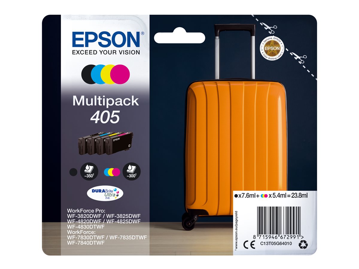 Epson 405 DURABrite Ultra tintes kasetņu komplekts, 4 krāsas