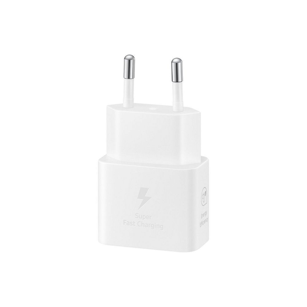 Oriģināls Samsung EP-T2510NWEGEU USB-C PD 25W GaN sienas lādētājs, balts, blisteris