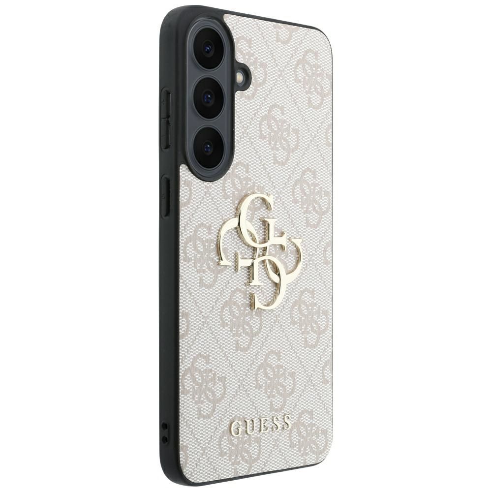 Guess Leather 4G Metal Logo vāciņš Samsung Galaxy S26 FE – rozā