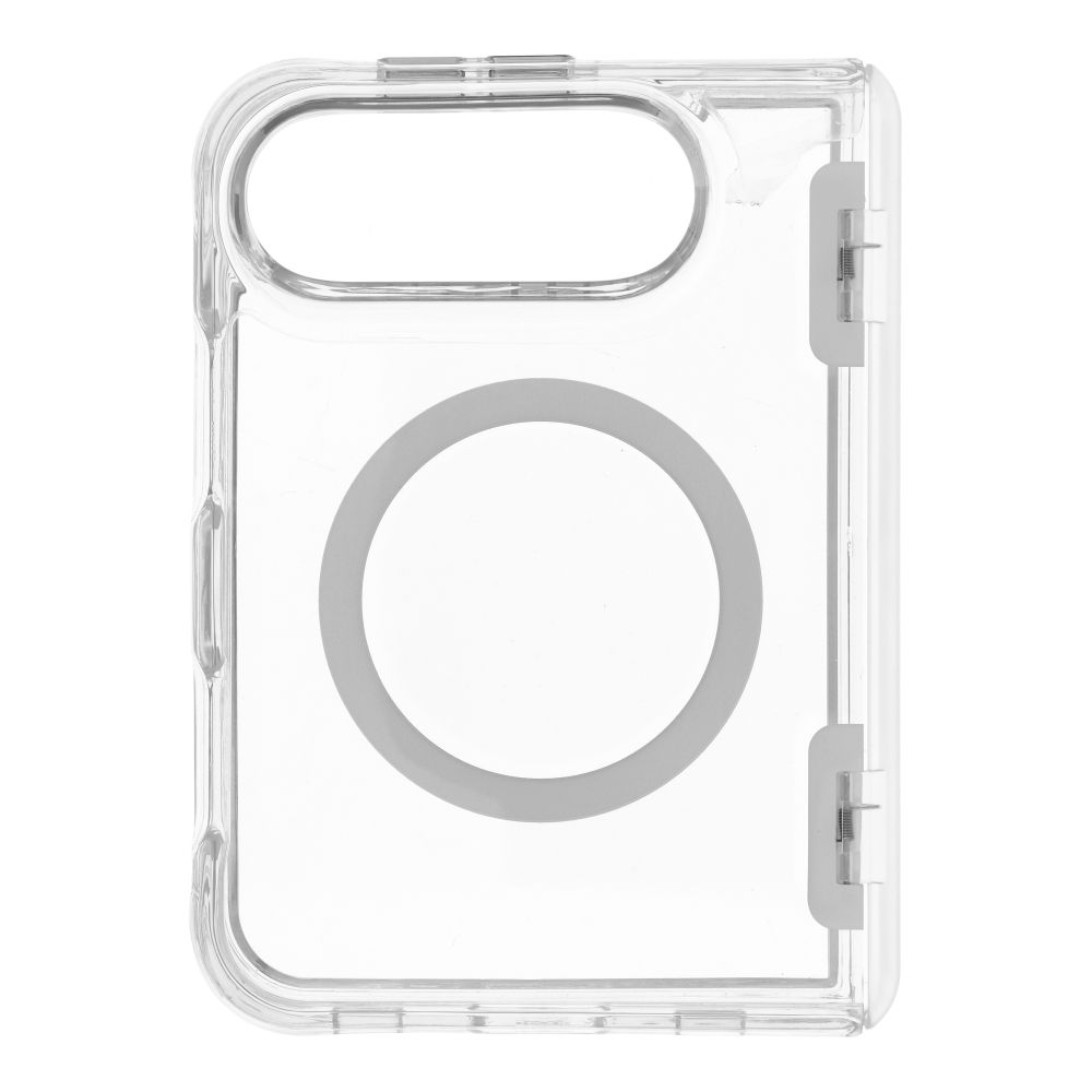 Caurspīdīgs Forcell F-Protect 4sD-i Clear 2.5 mm Premium Hinge vāciņš modelim iPhone Duo, saderīgs ar MagSafe