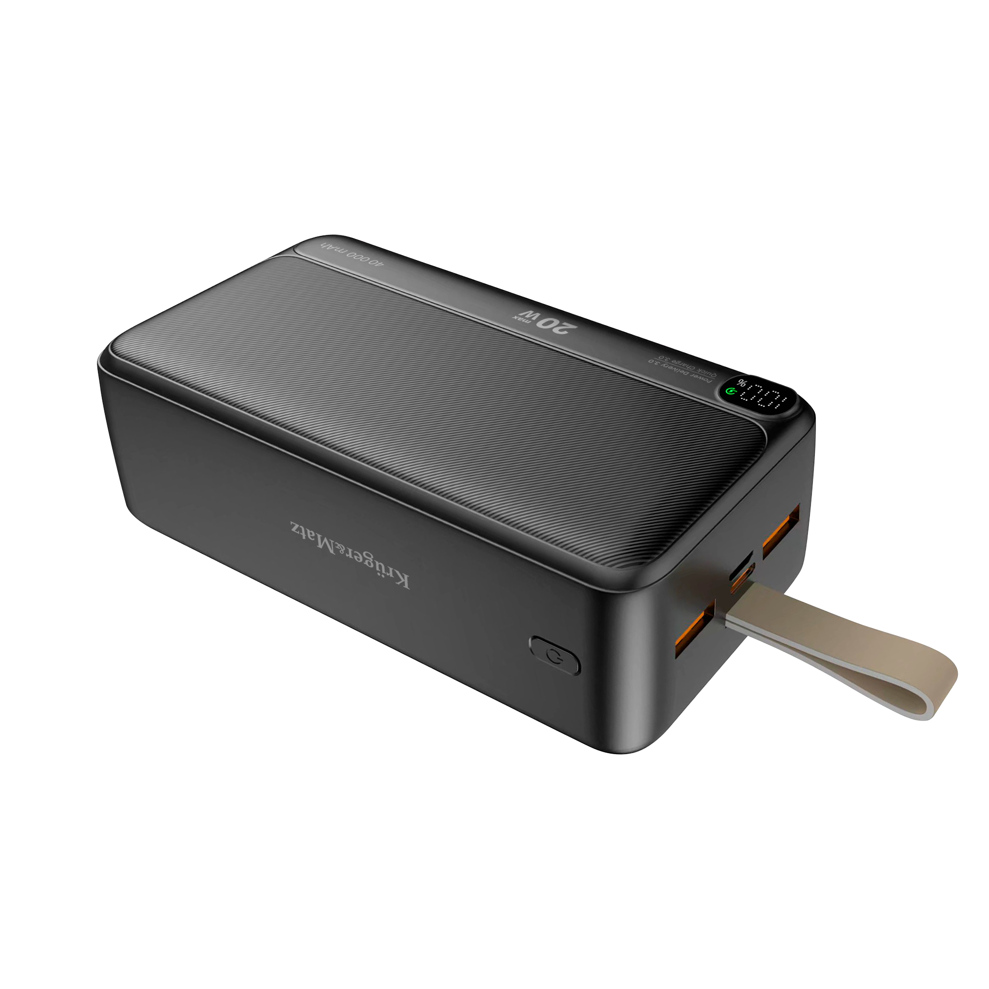 Kruger&Matz 40000 mAh Li-ion ārējais akumulators ar QC un PD