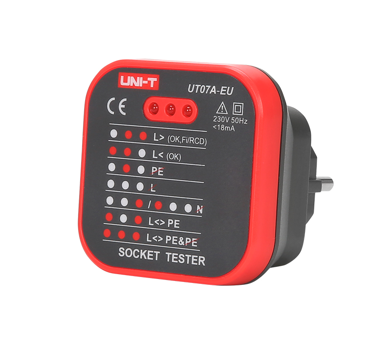 Uni-T UT07A-EU elektrotīkla kontaktligzdu testeris